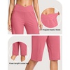 image:imageG Gradual Womens 14 Bermuda Long Shorts Knee Length High Waisted Athletic Shorts with Pockets Stretch Casual Summer WalkingBriar Rose