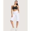 image:imageG Gradual Womens 14 Bermuda Long Shorts Knee Length High Waisted Athletic Shorts with Pockets Stretch Casual Summer WalkingC White