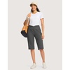 image:imageG Gradual Womens 14 Bermuda Long Shorts Knee Length High Waisted Athletic Shorts with Pockets Stretch Casual Summer WalkingDark Grey