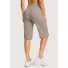 image:imageG Gradual Womens 14 Bermuda Long Shorts Knee Length High Waisted Athletic Shorts with Pockets Stretch Casual Summer WalkingDark Khaki