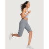 image:imageG Gradual Womens 14 Bermuda Long Shorts Knee Length High Waisted Athletic Shorts with Pockets Stretch Casual Summer WalkingLight Grey