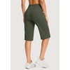image:imageG Gradual Womens 14 Bermuda Long Shorts Knee Length High Waisted Athletic Shorts with Pockets Stretch Casual Summer WalkingSage