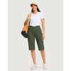image:imageG Gradual Womens 14 Bermuda Long Shorts Knee Length High Waisted Athletic Shorts with Pockets Stretch Casual Summer WalkingSage