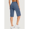 image:imageG Gradual Womens 14 Bermuda Long Shorts Knee Length High Waisted Athletic Shorts with Pockets Stretch Casual Summer WalkingUniverse Blue