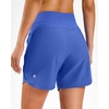 image:imageG Gradual Womens 57 Athletic Long Running Shorts with Zipper Pockets Quick Dry Workout Gym Hiking Shorts for WomenBlue