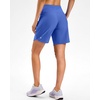 image:imageG Gradual Womens 57 Athletic Long Running Shorts with Zipper Pockets Quick Dry Workout Gym Hiking Shorts for WomenBlue