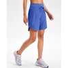 image:imageG Gradual Womens 57 Athletic Long Running Shorts with Zipper Pockets Quick Dry Workout Gym Hiking Shorts for WomenBlue