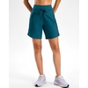 image:imageG Gradual Womens 57 Athletic Long Running Shorts with Zipper Pockets Quick Dry Workout Gym Hiking Shorts for WomenBorealis Green