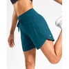 image:imageG Gradual Womens 57 Athletic Long Running Shorts with Zipper Pockets Quick Dry Workout Gym Hiking Shorts for WomenBorealis Green