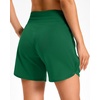 image:imageG Gradual Womens 57 Athletic Long Running Shorts with Zipper Pockets Quick Dry Workout Gym Hiking Shorts for WomenGreen