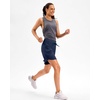 image:imageG Gradual Womens 57 Athletic Long Running Shorts with Zipper Pockets Quick Dry Workout Gym Hiking Shorts for WomenNavy