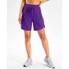 image:imageG Gradual Womens 57 Athletic Long Running Shorts with Zipper Pockets Quick Dry Workout Gym Hiking Shorts for WomenPurple