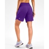 image:imageG Gradual Womens 57 Athletic Long Running Shorts with Zipper Pockets Quick Dry Workout Gym Hiking Shorts for WomenPurple
