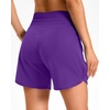 image:imageG Gradual Womens 57 Athletic Long Running Shorts with Zipper Pockets Quick Dry Workout Gym Hiking Shorts for WomenPurple