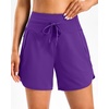 image:imageG Gradual Womens 57 Athletic Long Running Shorts with Zipper Pockets Quick Dry Workout Gym Hiking Shorts for WomenPurple