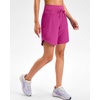 image:imageG Gradual Womens 57 Athletic Long Running Shorts with Zipper Pockets Quick Dry Workout Gym Hiking Shorts for WomenRose