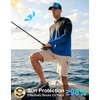 image:imageMens Sun Protection Hoodie Shirts Long Sleeve UPF 50 Swim Shirts for Men Rash Guard Fishing Shirt Quick DryGradient Black Blue