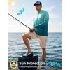 image:imageMens Sun Protection Hoodie Shirts Long Sleeve UPF 50 Swim Shirts for Men Rash Guard Fishing Shirt Quick DryGradient Blue Green