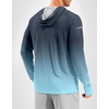 image:imageMens Sun Protection Hoodie Shirts Long Sleeve UPF 50 Swim Shirts for Men Rash Guard Fishing Shirt Quick DryGradient Navy Blue