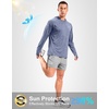 image:imageMens Sun Protection Hoodie Shirts Long Sleeve UPF 50 Swim Shirts for Men Rash Guard Fishing Shirt Quick DryHeather Dusty Blue