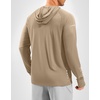 image:imageMens Sun Protection Hoodie Shirts Long Sleeve UPF 50 Swim Shirts for Men Rash Guard Fishing Shirt Quick DryKhaki