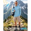 image:imageMens Sun Protection Hoodie Shirts Long Sleeve UPF 50 Swim Shirts for Men Rash Guard Fishing Shirt Quick DryLight Blue