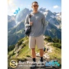 image:imageMens Sun Protection Hoodie Shirts Long Sleeve UPF 50 Swim Shirts for Men Rash Guard Fishing Shirt Quick DryLight Grey