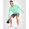 image:imageMens Sun Protection Hoodie Shirts Long Sleeve UPF 50 Swim Shirts for Men Rash Guard Fishing Shirt Quick DryMint Green