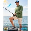 image:imageMens Sun Protection Hoodie Shirts Long Sleeve UPF 50 Swim Shirts for Men Rash Guard Fishing Shirt Quick DryOlive