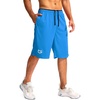 image:imageG Gradual Mens Basketball Shorts with Zipper Pockets Lightweight Quick Dry 11 Long Shorts for Men Athletic GymBlue