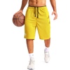 image:imageG Gradual Mens Basketball Shorts with Zipper Pockets Lightweight Quick Dry 11 Long Shorts for Men Athletic GymYellow