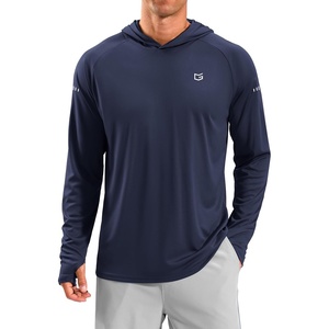 image:imageMens Sun Protection Hoodie Shirts Long Sleeve UPF 50 Swim Shirts for Men Rash Guard Fishing Shirt Quick DryNavy