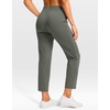 image:imageG Gradual Petite Pants for Women 2426 Ankle Pants 2 Pockets Stretchy 78 Sweatpants for Golf Travel Athletic CasualGrey Sage