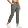 image:imageG Gradual Petite Pants for Women 2426 Ankle Pants 2 Pockets Stretchy 78 Sweatpants for Golf Travel Athletic CasualGrey Sage