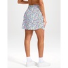 image:imageG Gradual 18 Golf Skirts for Women Zipper Pockets Mid Length Skort with Shorts Underneath High Waist Tennis PickleballAbstract Floral