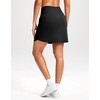 image:imageG Gradual 18 Golf Skirts for Women Zipper Pockets Mid Length Skort with Shorts Underneath High Waist Tennis PickleballBlack
