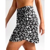 image:imageG Gradual 18 Golf Skirts for Women Zipper Pockets Mid Length Skort with Shorts Underneath High Waist Tennis PickleballBlack Flower