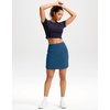 image:imageG Gradual 18 Golf Skirts for Women Zipper Pockets Mid Length Skort with Shorts Underneath High Waist Tennis PickleballBlue