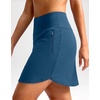 image:imageG Gradual 18 Golf Skirts for Women Zipper Pockets Mid Length Skort with Shorts Underneath High Waist Tennis PickleballBlue