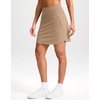 image:imageG Gradual 18 Golf Skirts for Women Zipper Pockets Mid Length Skort with Shorts Underneath High Waist Tennis PickleballLight Khaki
