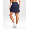 image:imageG Gradual 18 Golf Skirts for Women Zipper Pockets Mid Length Skort with Shorts Underneath High Waist Tennis PickleballNavy