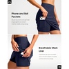 image:imageG Gradual 18 Golf Skirts for Women Zipper Pockets Mid Length Skort with Shorts Underneath High Waist Tennis PickleballNavy