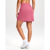 image:imageG Gradual 18 Golf Skirts for Women Zipper Pockets Mid Length Skort with Shorts Underneath High Waist Tennis PickleballPink