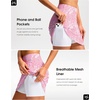 image:imageG Gradual 18 Golf Skirts for Women Zipper Pockets Mid Length Skort with Shorts Underneath High Waist Tennis PickleballPink Paisley