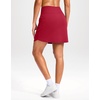 image:imageG Gradual 18 Golf Skirts for Women Zipper Pockets Mid Length Skort with Shorts Underneath High Waist Tennis PickleballRed