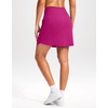 image:imageG Gradual 18 Golf Skirts for Women Zipper Pockets Mid Length Skort with Shorts Underneath High Waist Tennis PickleballRose Red