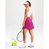image:imageG Gradual 18 Golf Skirts for Women Zipper Pockets Mid Length Skort with Shorts Underneath High Waist Tennis PickleballRose Red