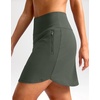 image:imageG Gradual 18 Golf Skirts for Women Zipper Pockets Mid Length Skort with Shorts Underneath High Waist Tennis PickleballSage Green