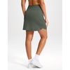 image:imageG Gradual 18 Golf Skirts for Women Zipper Pockets Mid Length Skort with Shorts Underneath High Waist Tennis PickleballSage Green