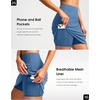 image:imageG Gradual 18 Golf Skirts for Women Zipper Pockets Mid Length Skort with Shorts Underneath High Waist Tennis PickleballSlate Blue